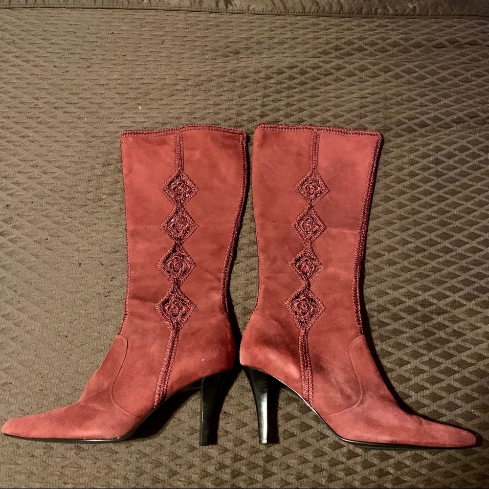 Carlos Santana Suede Crochet Tempest Boots
